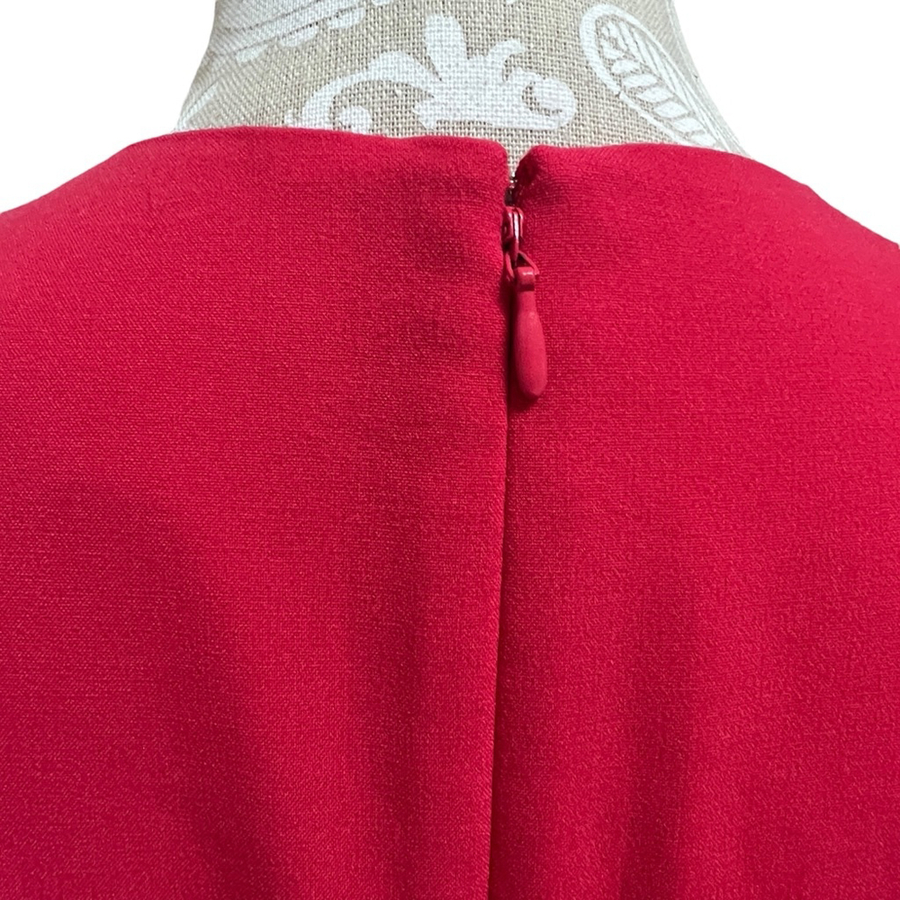 Calvin Klein Women’s Pink Red Sheath Dress Size 4 Sleeveless Career Cocktail - Picture 4 of 14
